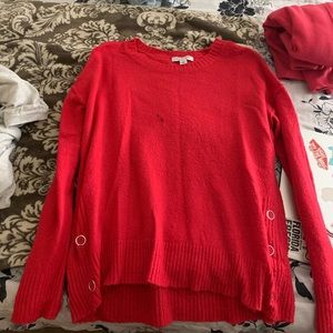 comfy red winter sweater